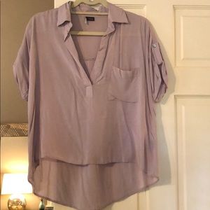 Sparkle & Fade purple collared top